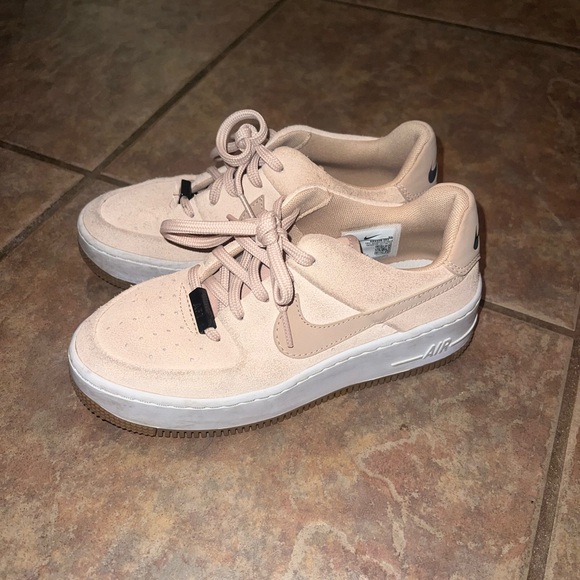 Nike Shoes - Light Pink Nike Air Force Ones suede